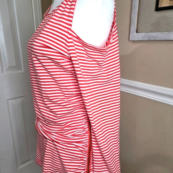 Michael Kors Red and White Striped Top New. - Picture 5 of 12